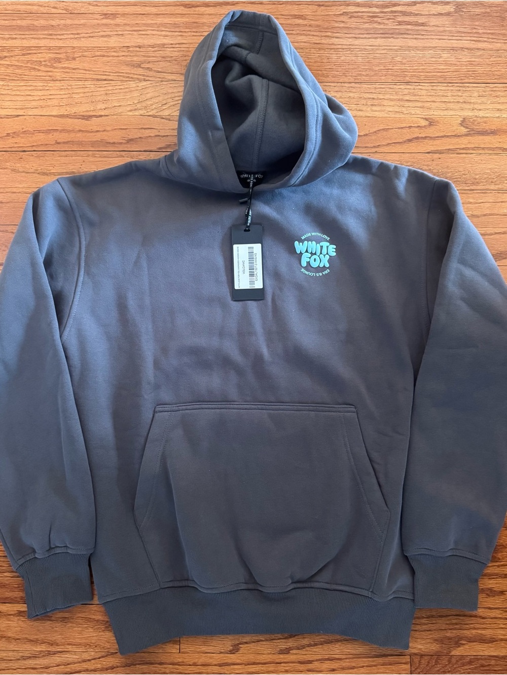 White Fox Boutique “With Love For You” oversized hoodie sweatshirt in Volcanic